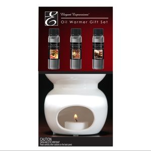 ✅ NIB Brand New Oil Warmer Gift Set Candles With Holder Cinamon, Vanilla, Apple